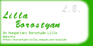 lilla borostyan business card